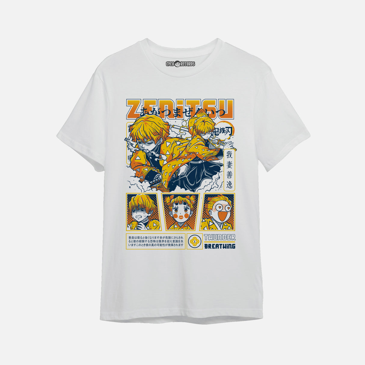 Demon Slayer - Zenitsu - beast breathing - Polera blanca