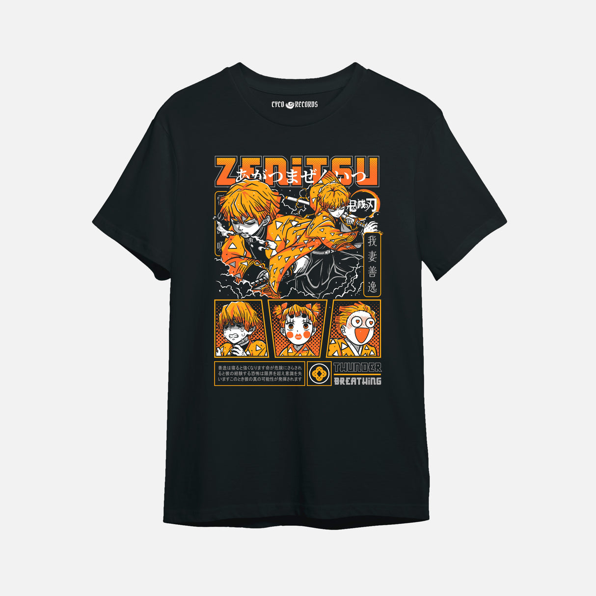 Demon Slayer - Zenitsu - beast breathing - Polera blanca