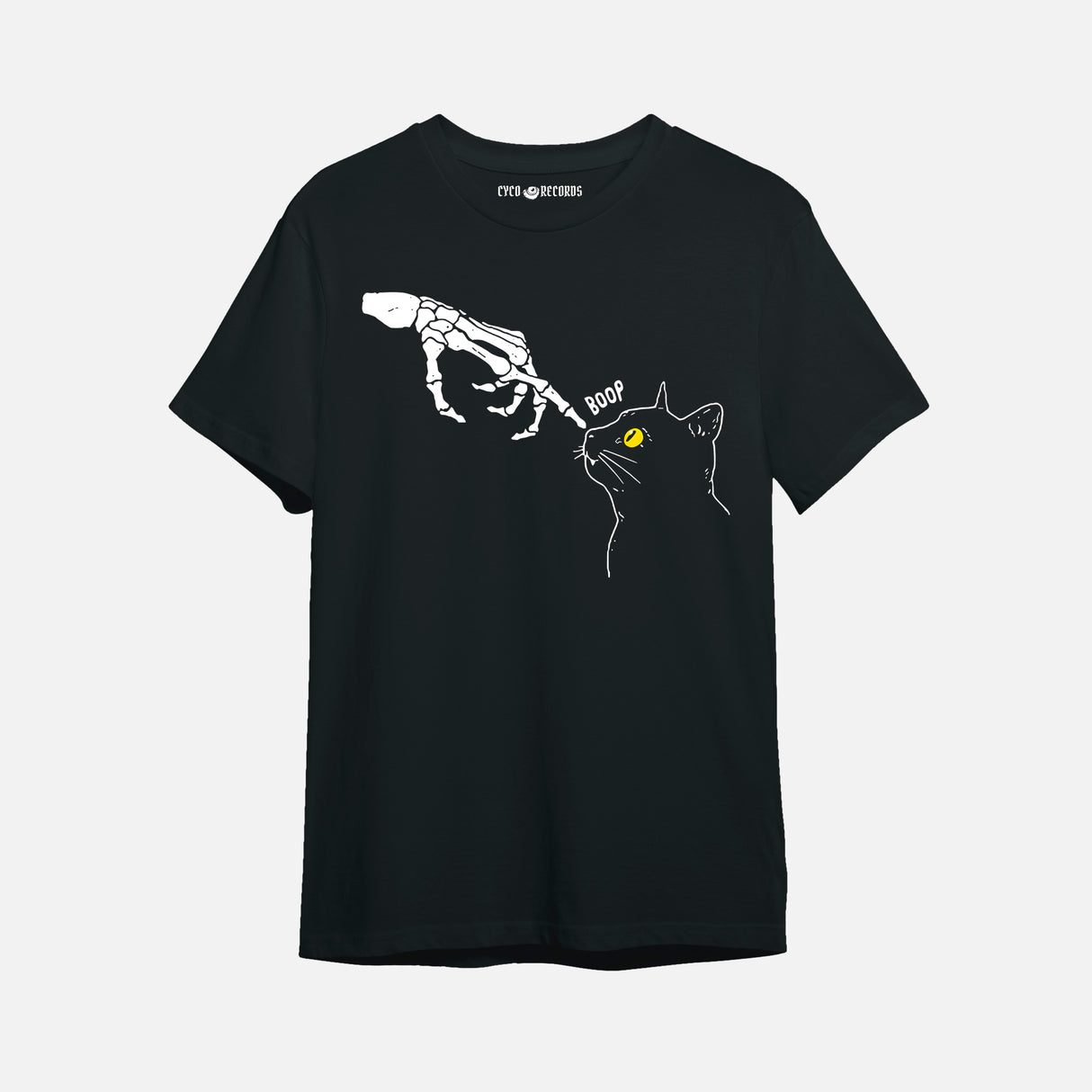 Skull hand and Cat - Polera