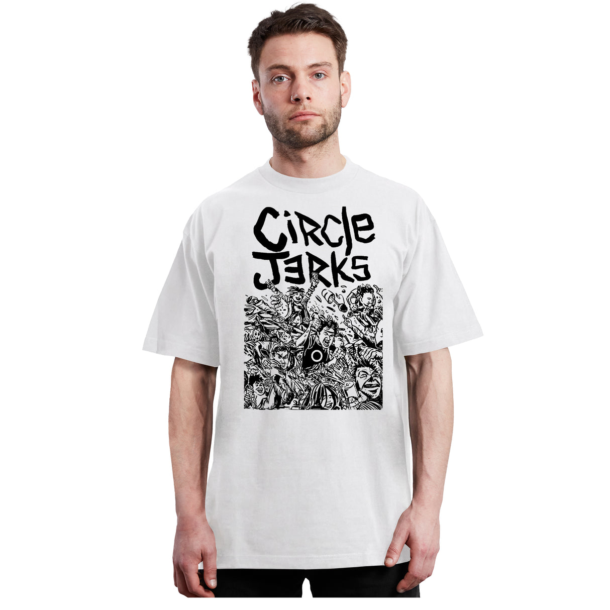 Circle jerks - Concert White - Polera