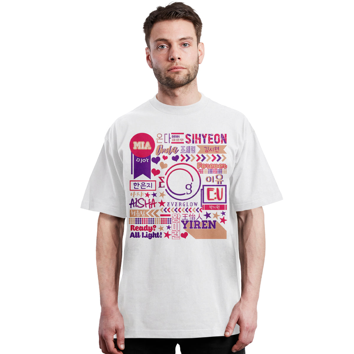 Everglow - Collage Letras - Polera