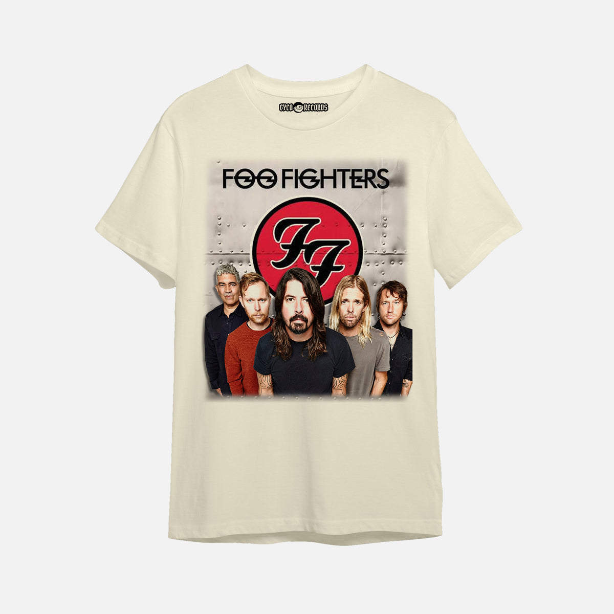Foo Fighters - Banda Polera Beige