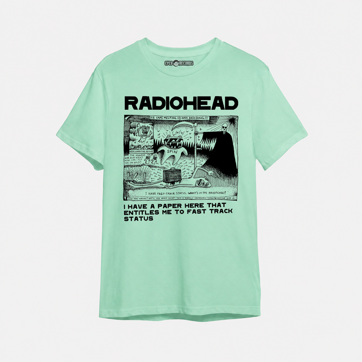 Radiohead - Ice Caps Melting - Polera Verde