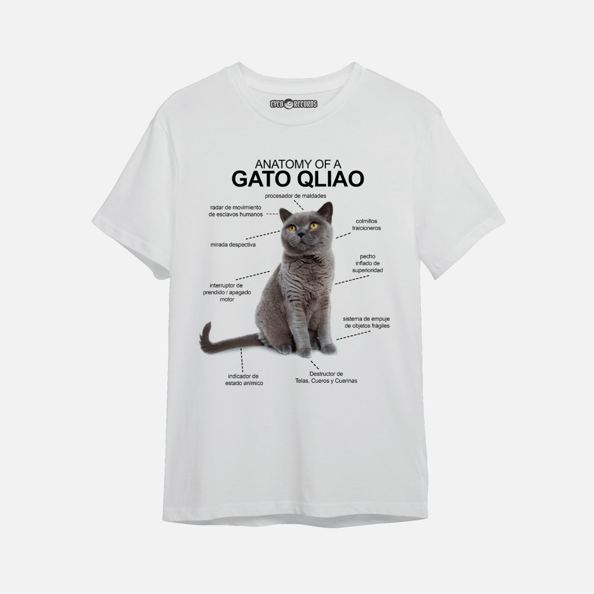 Anatomy of a Gato Qliao - Gris - polera