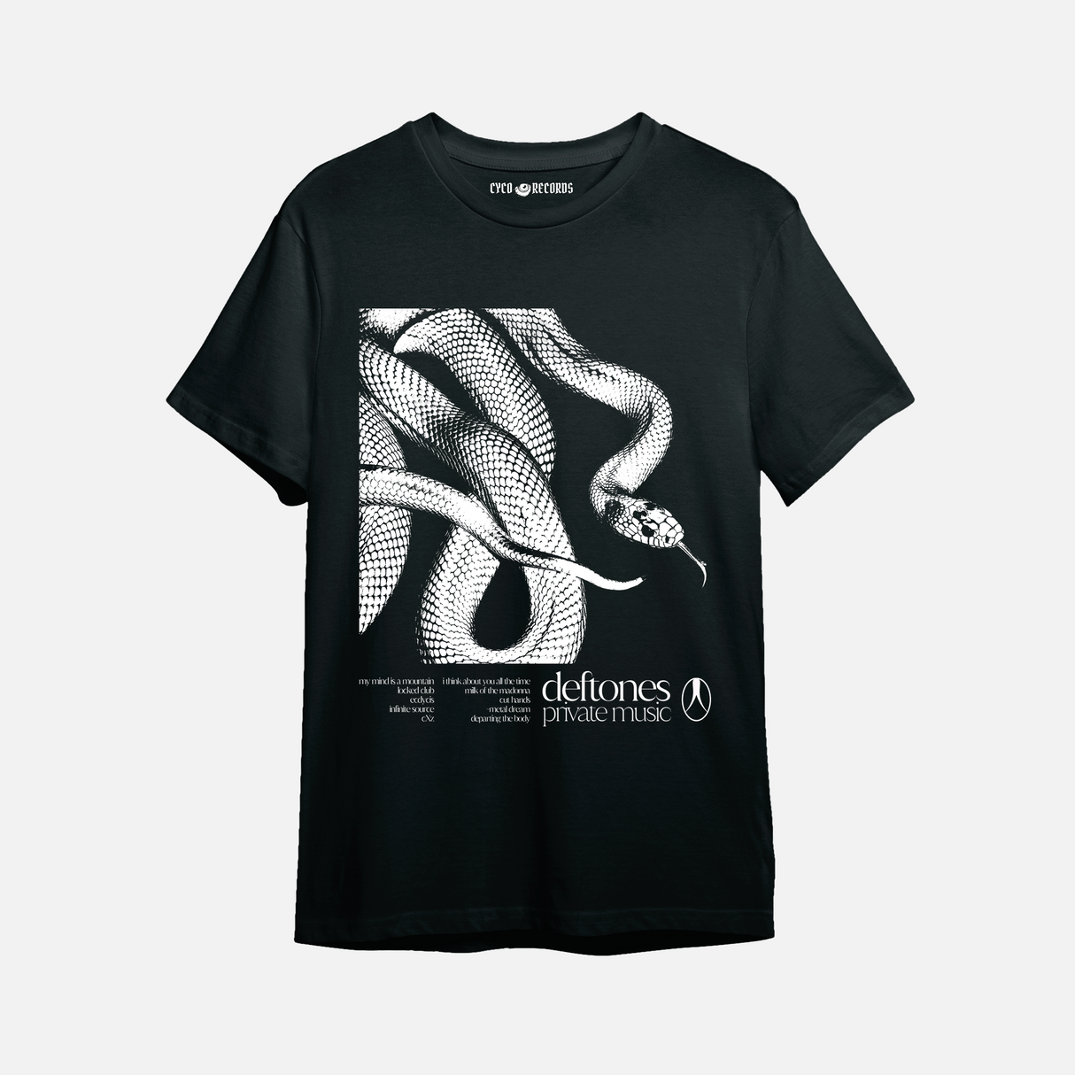 Deftones - Snake black white - Polera