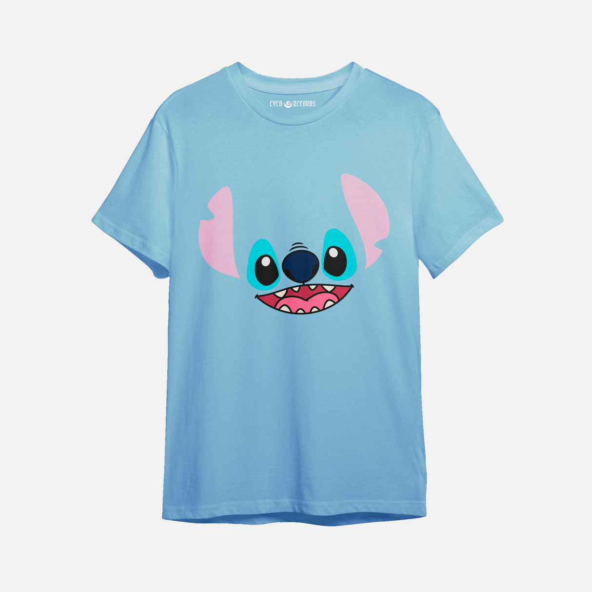 Stitch - Cara - Polera celeste
