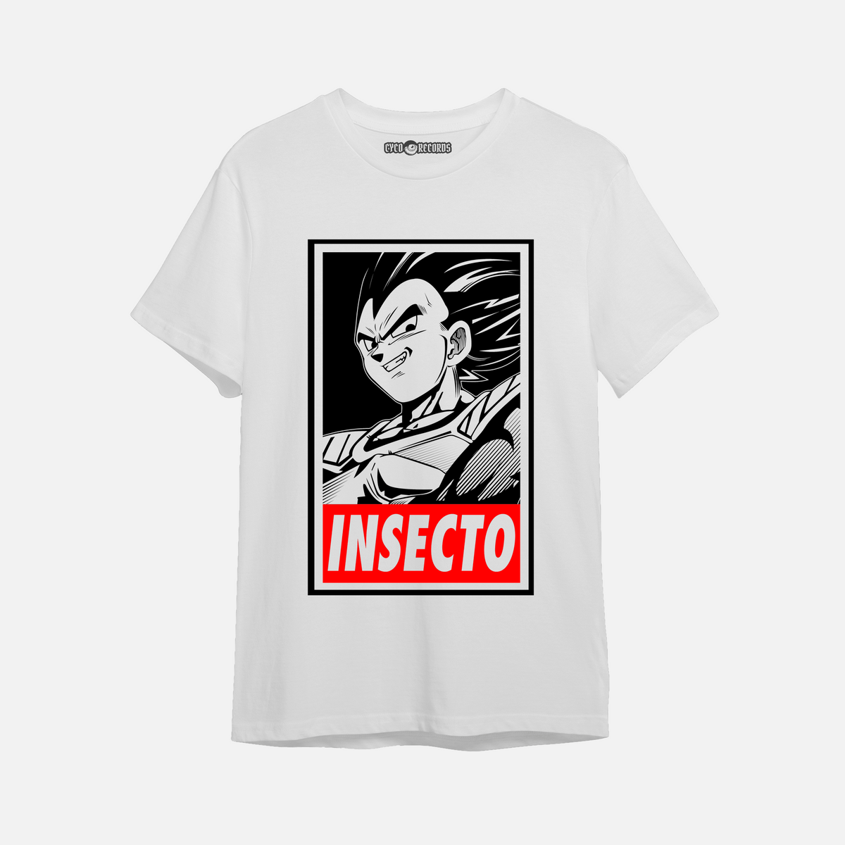 Dragon Ball Vegeta Insecto - Polera Blanca