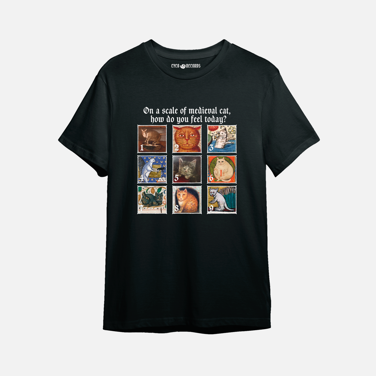 Meme - Today Medieval Cat - Polera Negra