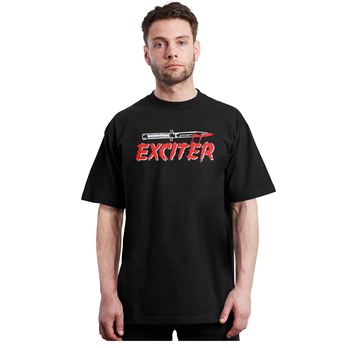 Exciter - logo - Polera