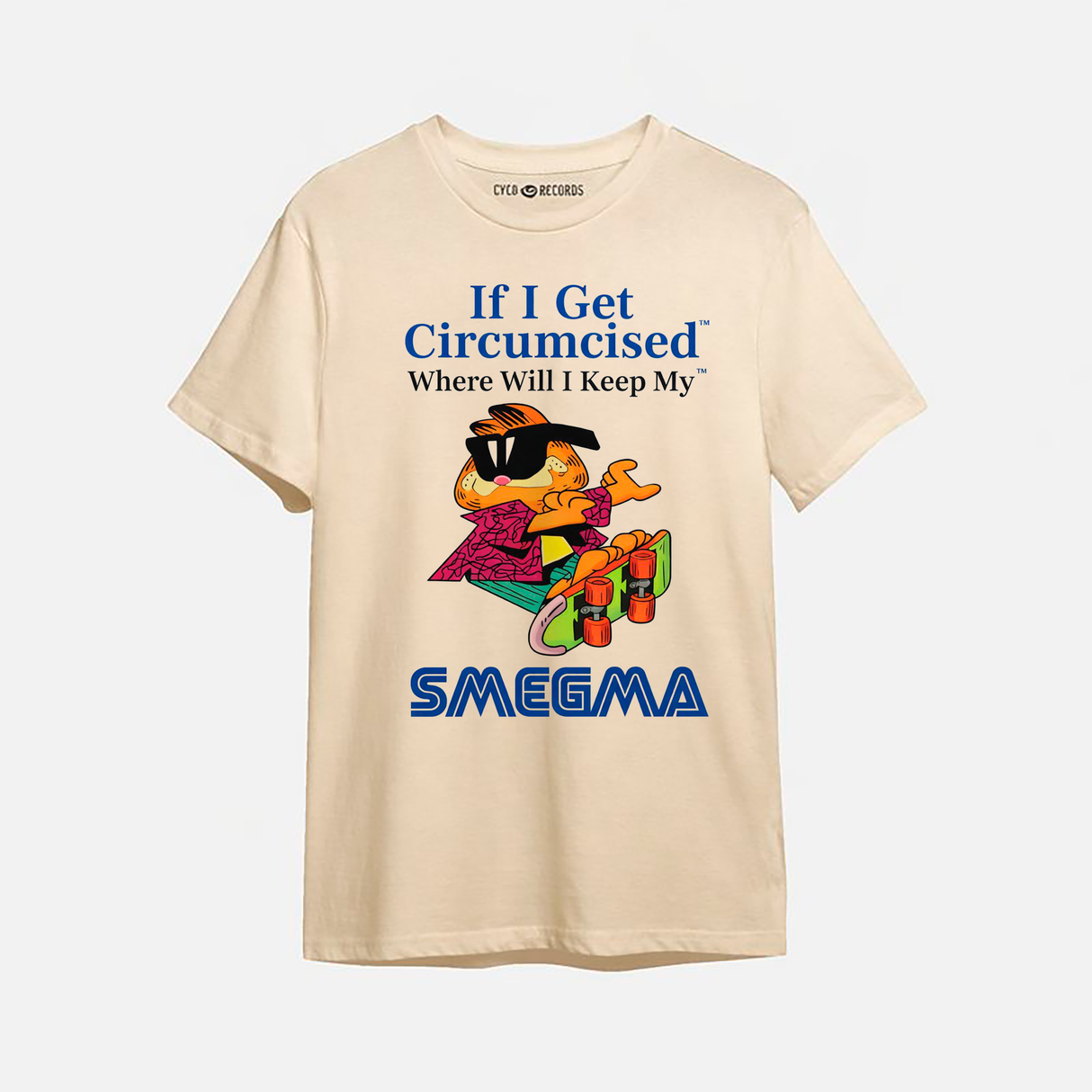 Polera Meme Garfield Smegma Beige