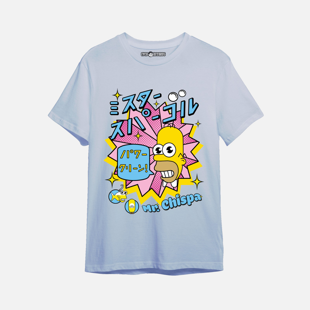 Los Simpsons - Mr Chispa - Polera Celeste