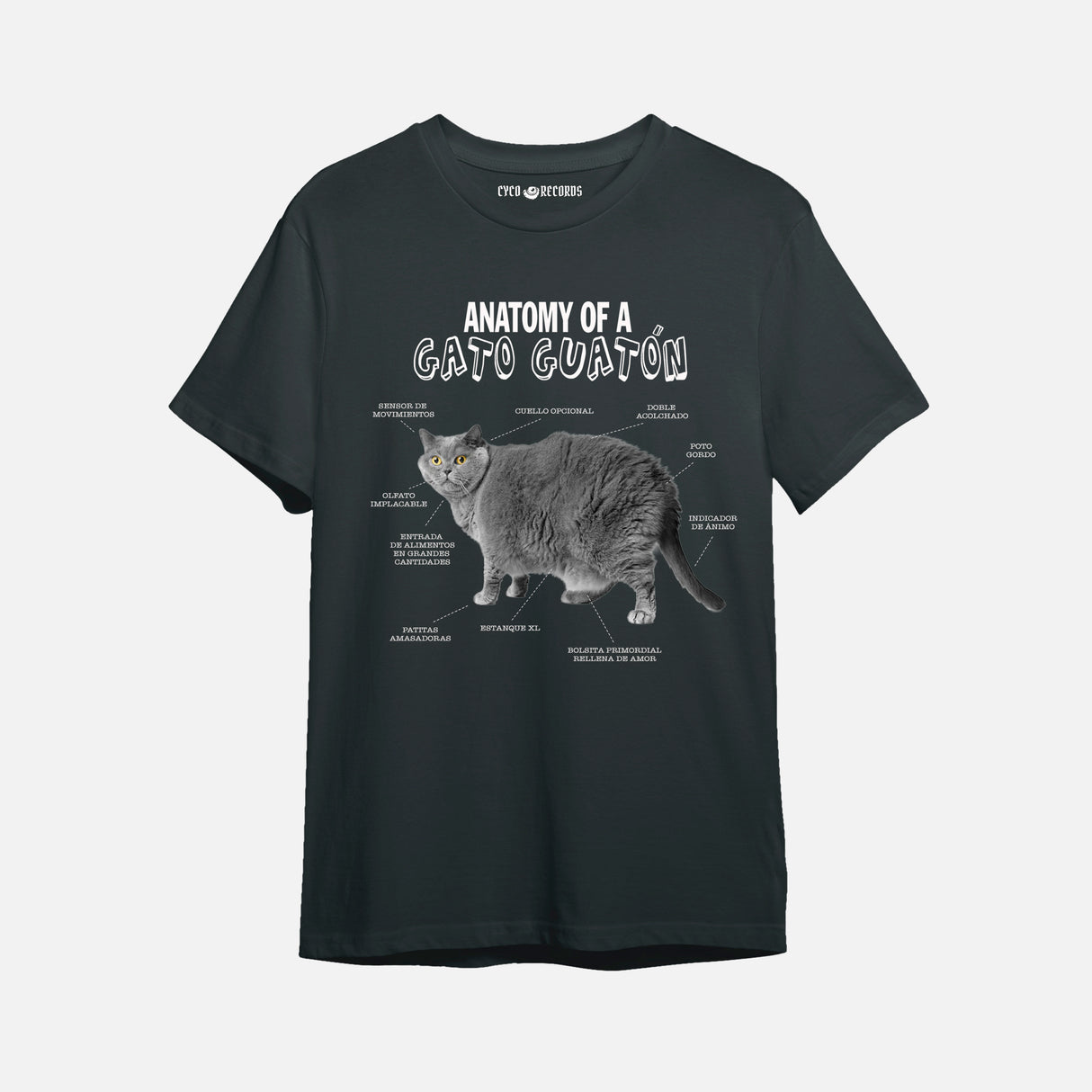 Anatomy of a Gato Guaton - Gris - Polera