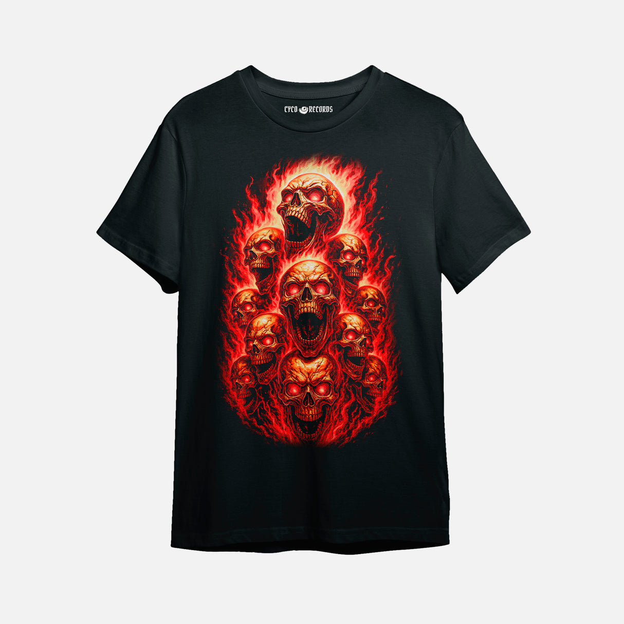 Calavera - Craneos en Llamas - Polera