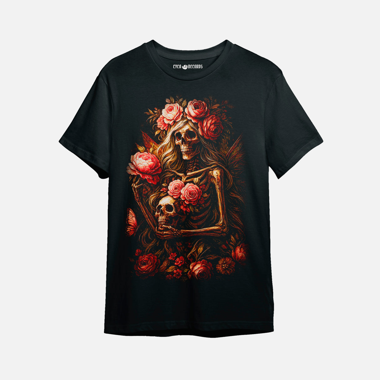 Calavera - Esqueleto Dama Floral 2 - Polera