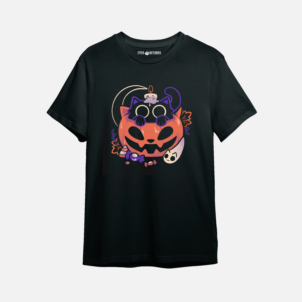 Halloween - Kawaii black Cat - Polera