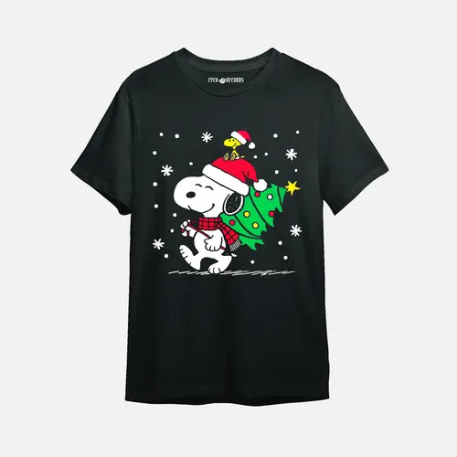 Peanuts - Snoopy Woodstock Navidad - Polera