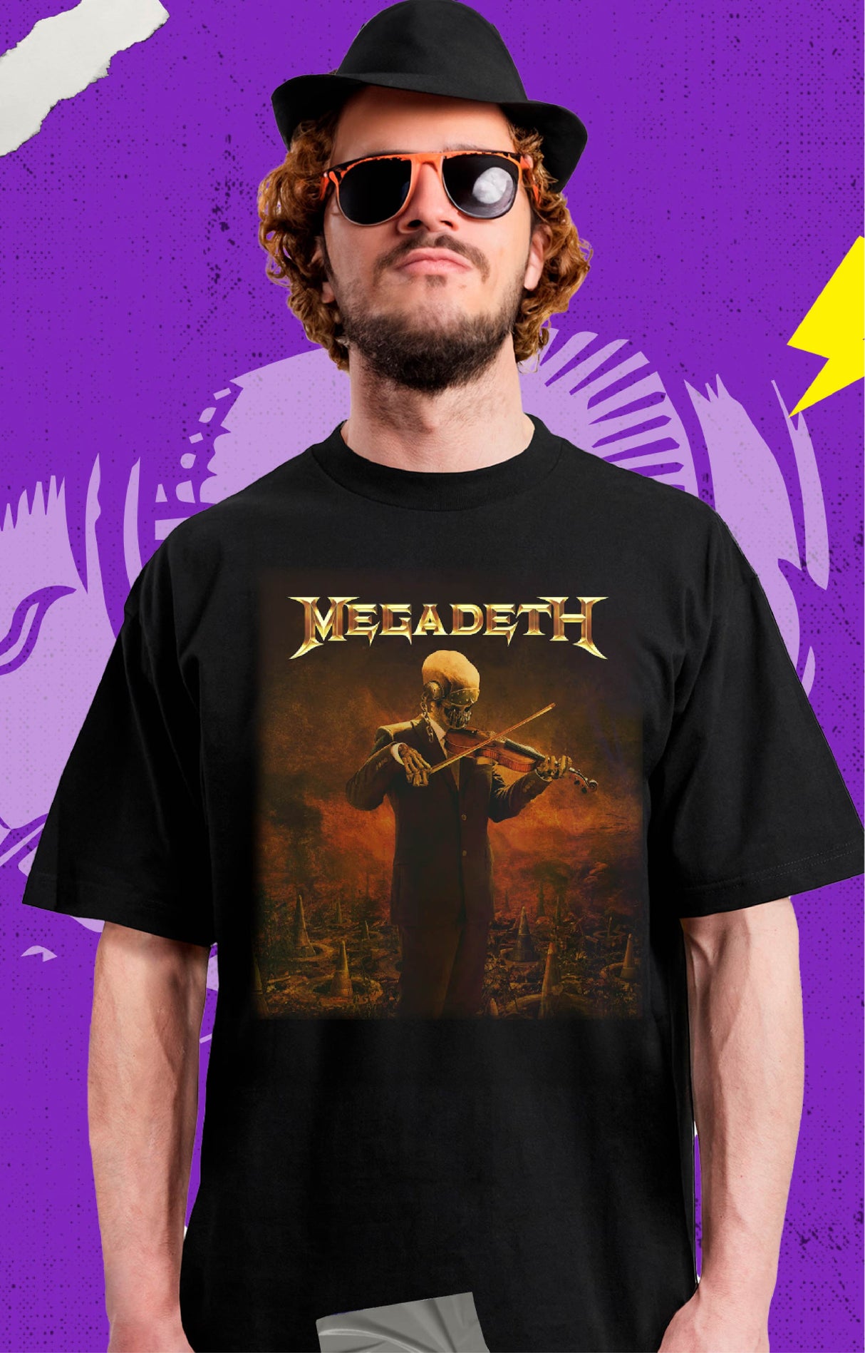 Megadeth - Rattlehead Violin - Polera