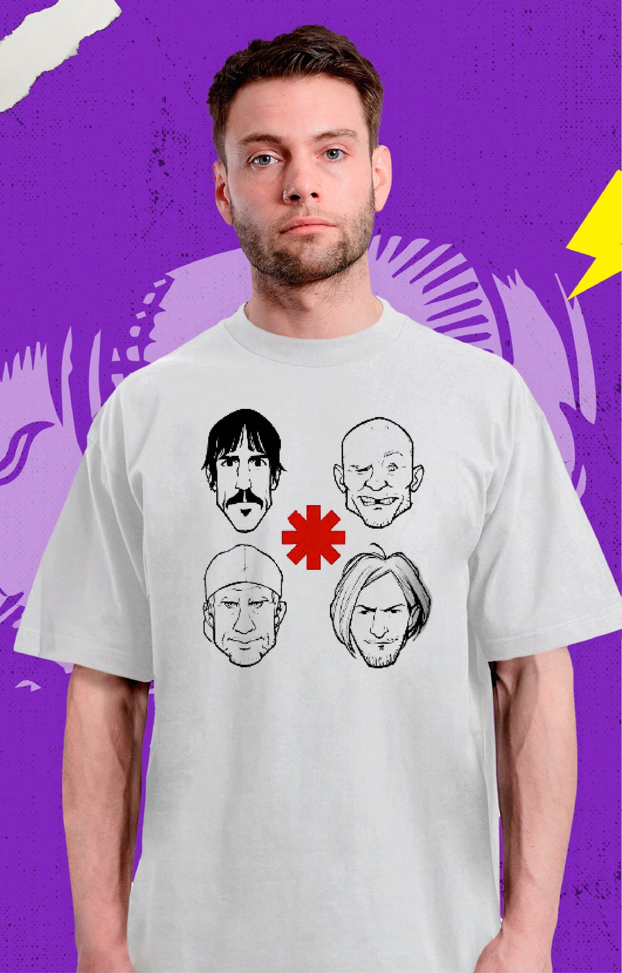 RED HOT CHILI PEPPERS - FACES - Polera