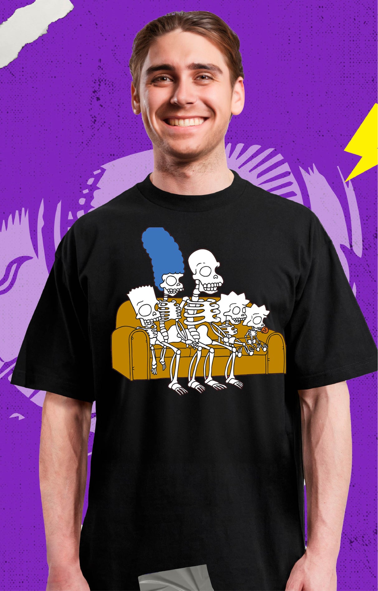 Los Simpsons - Calaveras Sofa - Polera