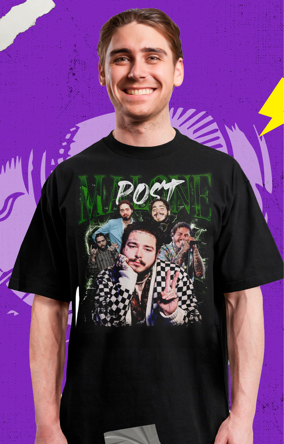 Post Malone - Cantante Collage - Polera