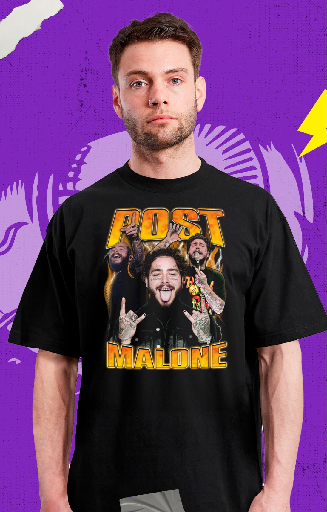 Post Malone - Collage Trap - Polera