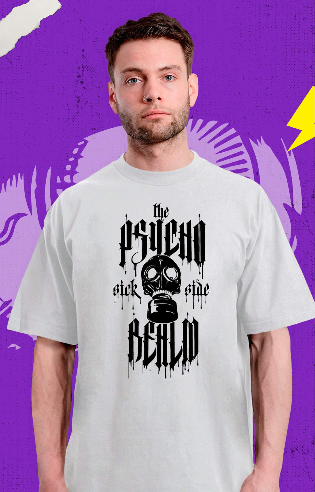 Psycho Realm Sick Side - Gris - Polera