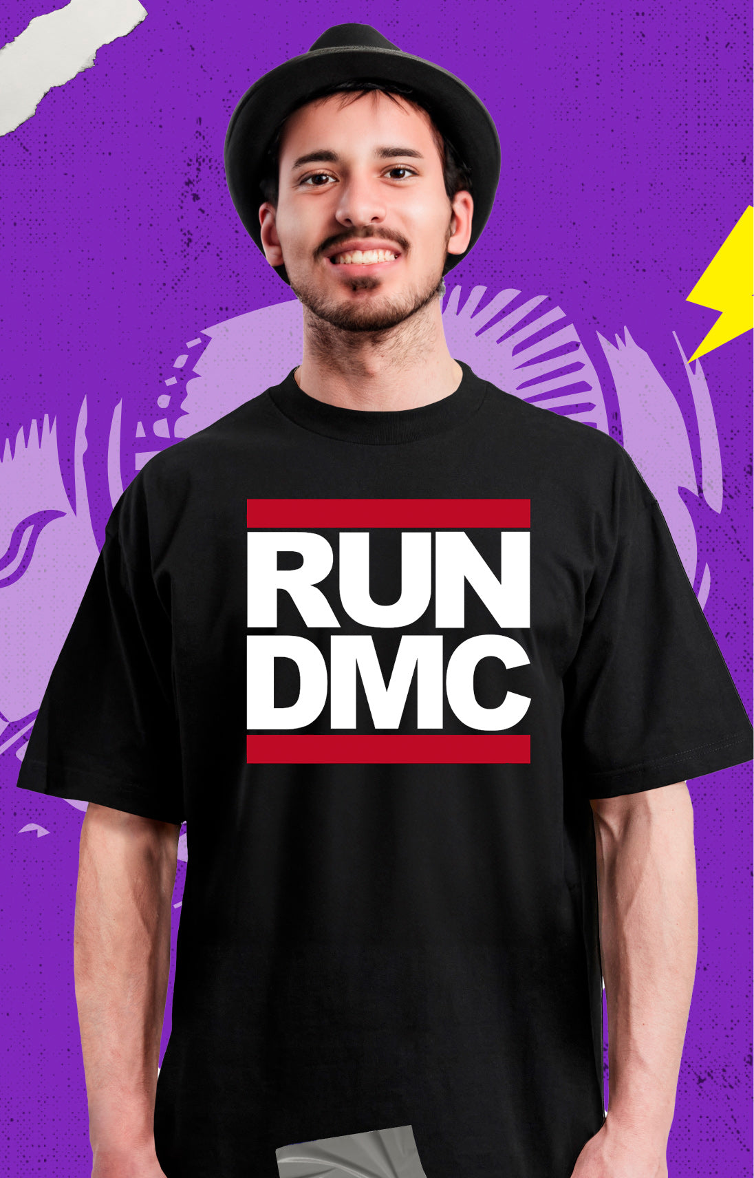 Run Dmc - Logo - Polera