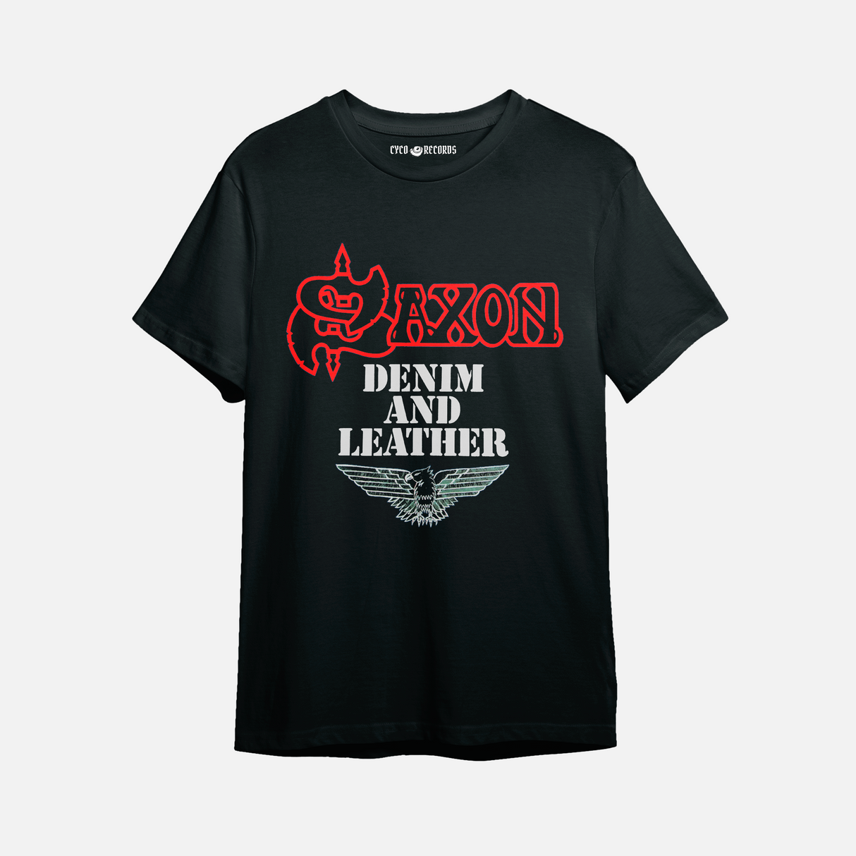 Saxon - Denim And Leather - Polera