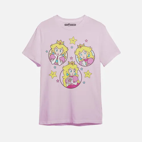 Super Mario - Princesa Peach Circulos - Polera