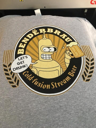 Benderbrau - Gris - Animacion - Polera- Cyco Records