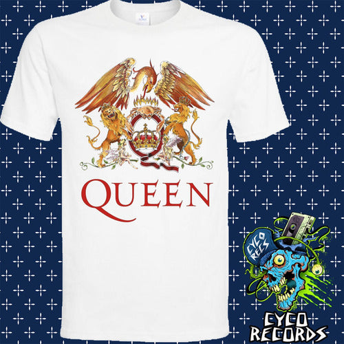 Queen Logo - Blanca - Rock - Polera- Cyco Records