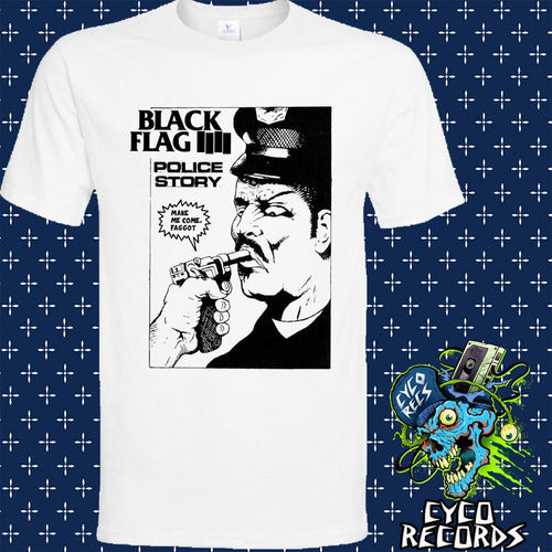 Black Flag - Police Story - Hardcore Punk - Polera- Cyco Rec