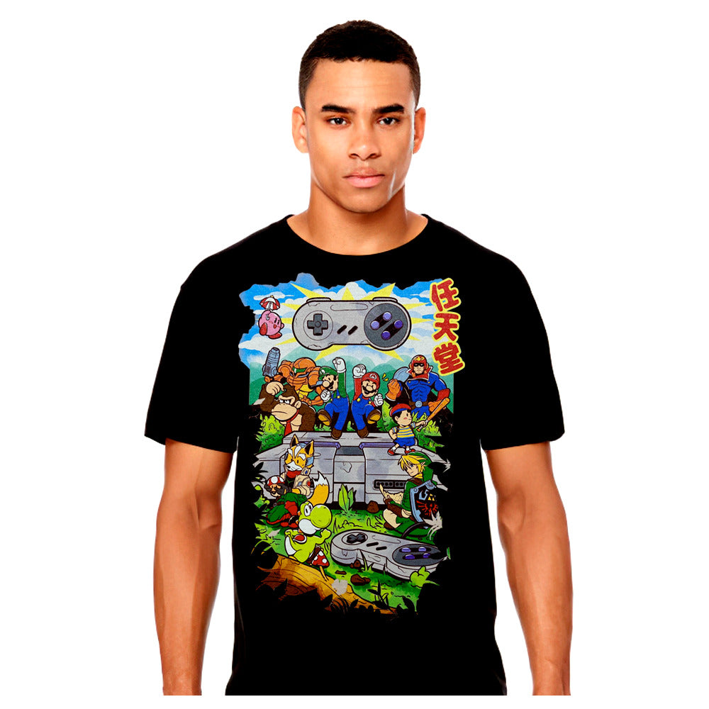 Super Nintendo - Mario Donkey Kirby Clasico - Polera