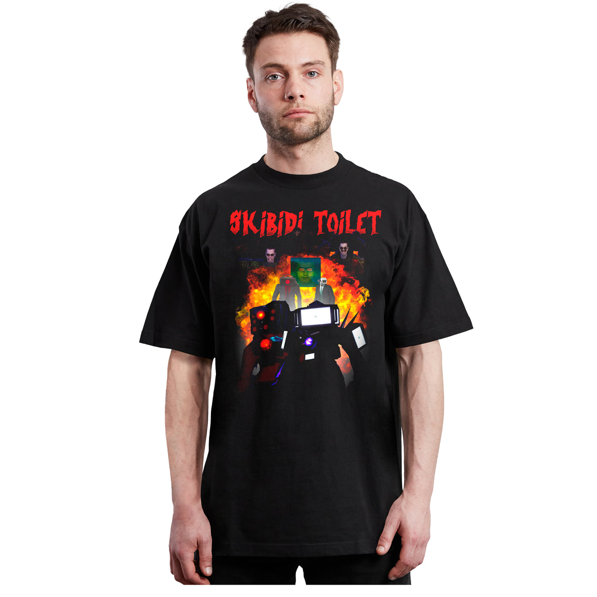 Skibidi Toilet - Collage Camaraman Parlanteman - Polera