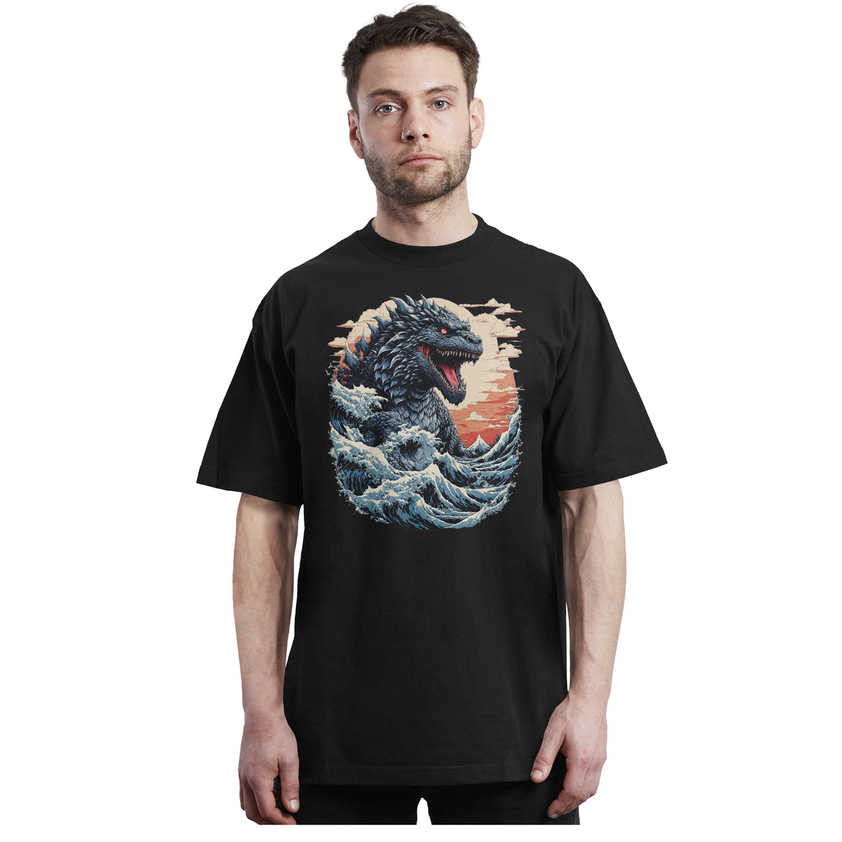 Godzilla - Oriental Art - Polera