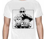 Dragon Ball - Maestro Roshi Krillin Y Goku - Polera