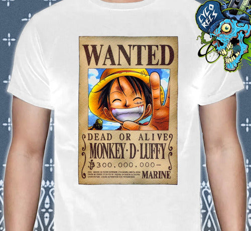 One Piece - Wanted - Polera