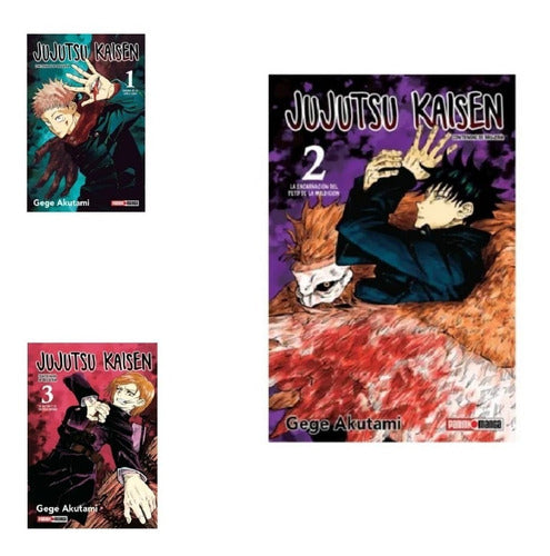 Pack Jujutsu Kaisen - Tomos 1, 2 Y 3 - Panini Arg. + Reg.