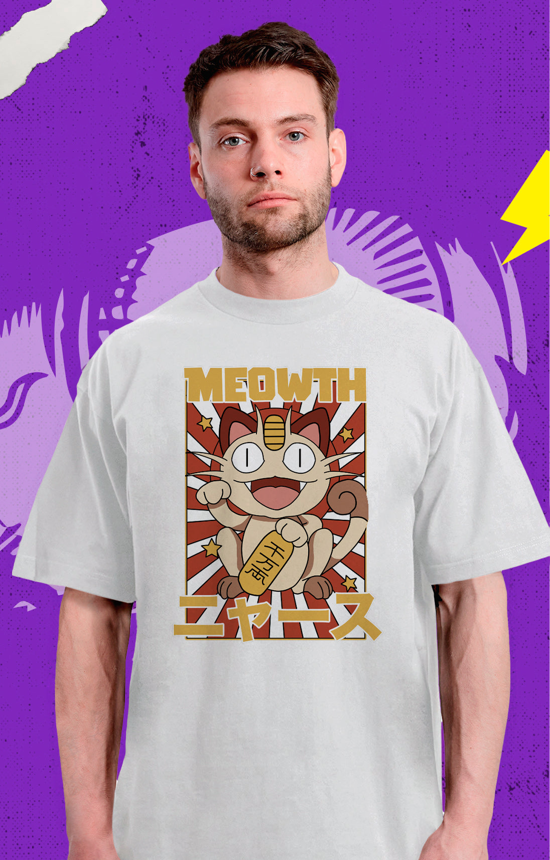 Pokémon - Meowth Maneki Neko - Polera