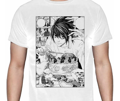 Death Note - L - Polera - s / Blanco