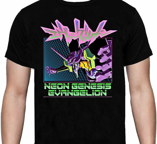 Evangelion Neon Fluor Eva Morado - Polera - Polera