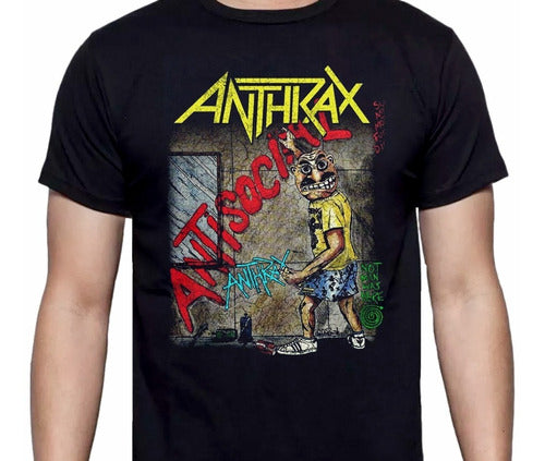 Anthrax - Antisocial - Polera - 10 / Blanco