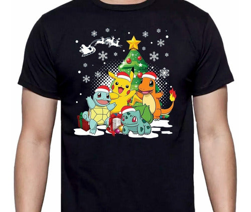 Pokemon - Navidad Arbol - Polera