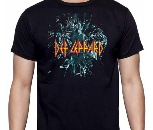 Def Leppard - Broken Glass Logo - Polera