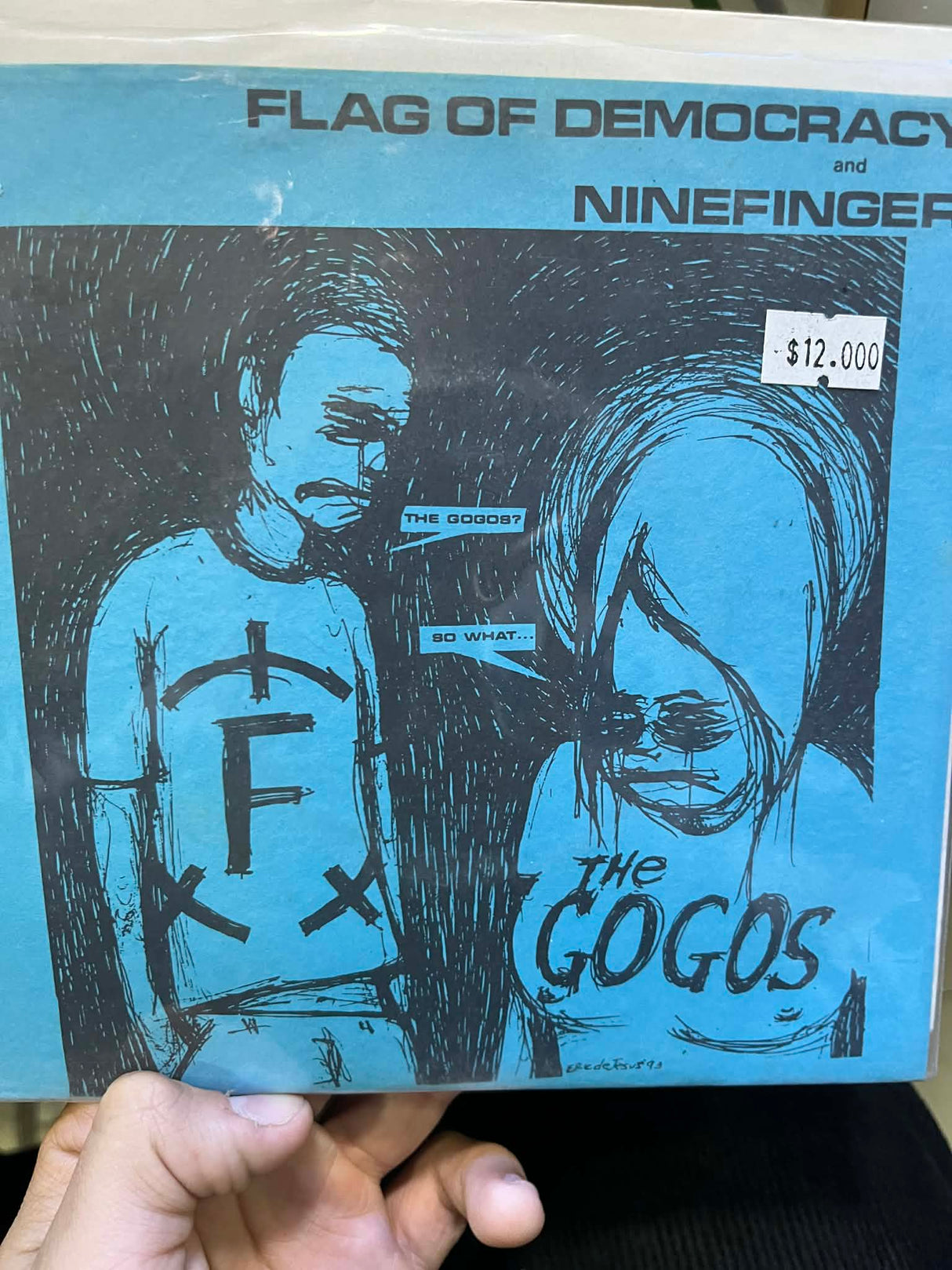 Flag Of Democracy and Ninefinger – Head Over Heels / In The Black - Vinilo 7'