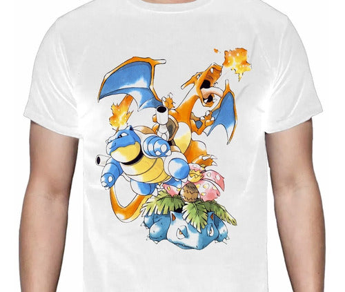 Pokémon - Starters Evolución - Polera