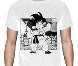 Dragon Ball - Goku Niño Y Maestro Karin - Polera