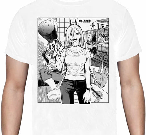 Chainsawman - Power - Polera - 10 / Blanco