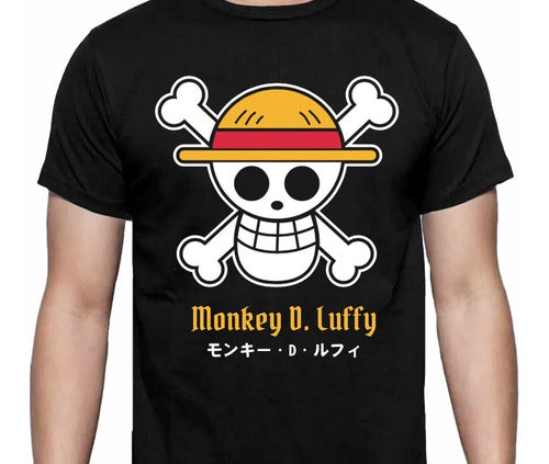 One Piece - Monkey D Luffy Calavera - Polera