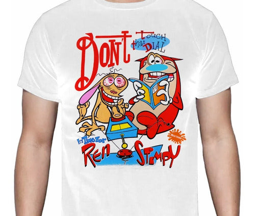 Ren & Stimpy - don't Touch - Polera